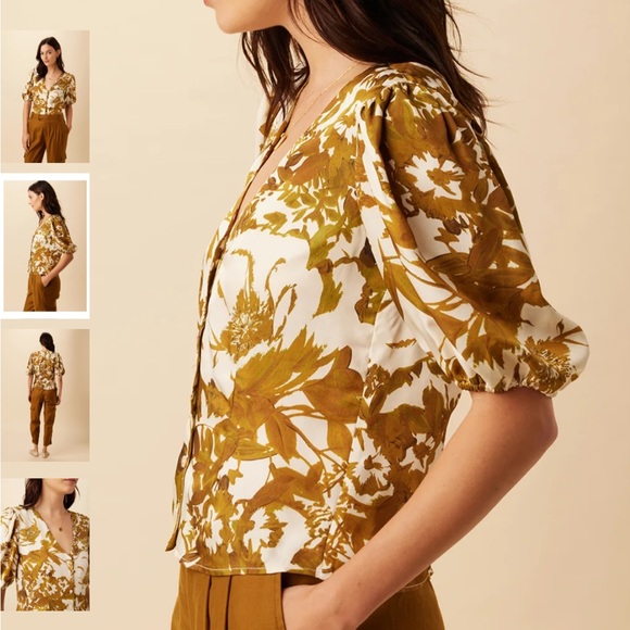 NWT! Armour Vert Simona Viscose Twill Blouse - Pasadena Gold
S / Pasadena Gold - Picture 2 of 4